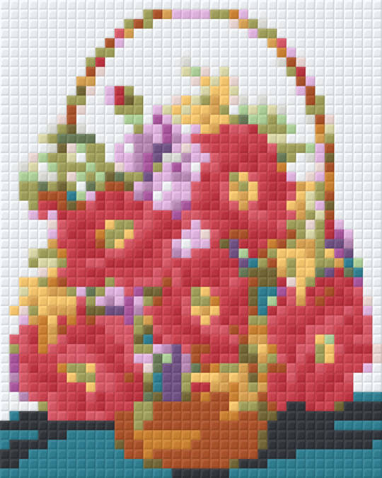Flower Basket One [1] Baseplate PixelHobby Mini-mosaic Art Kit